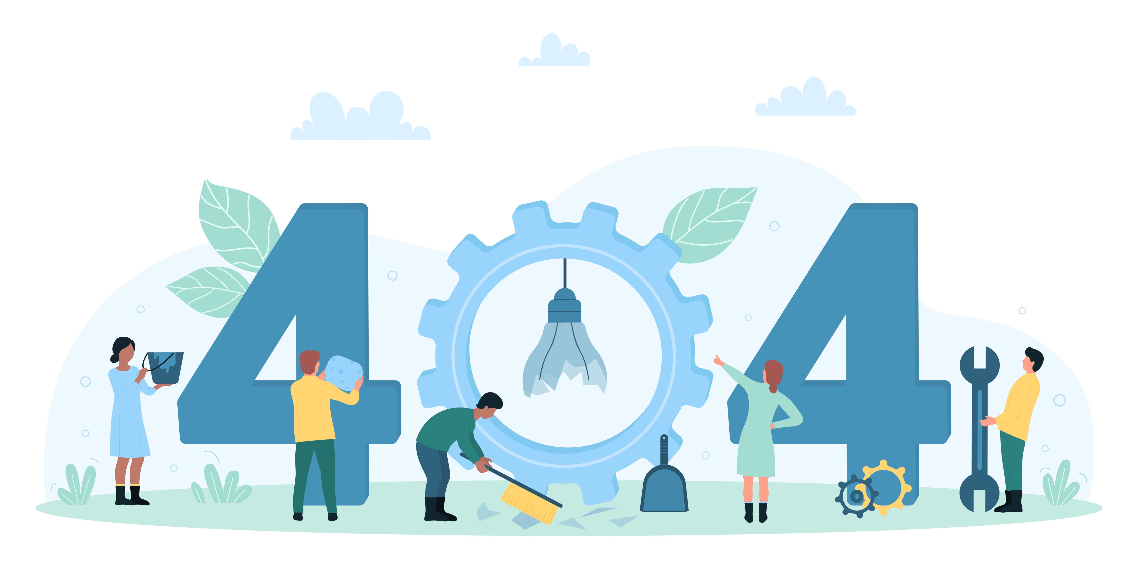 Error 404, page not found image.